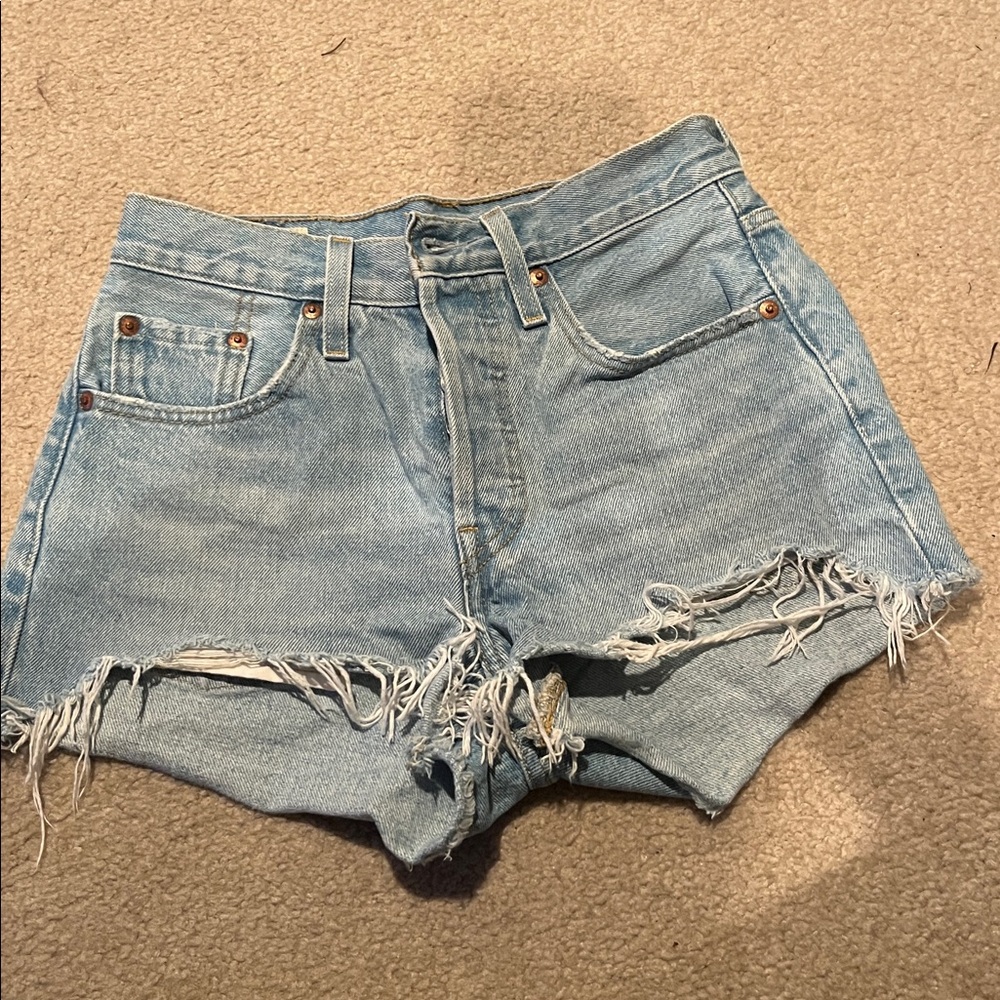 Levi's 501 Denim Jean Shorts Button Fly